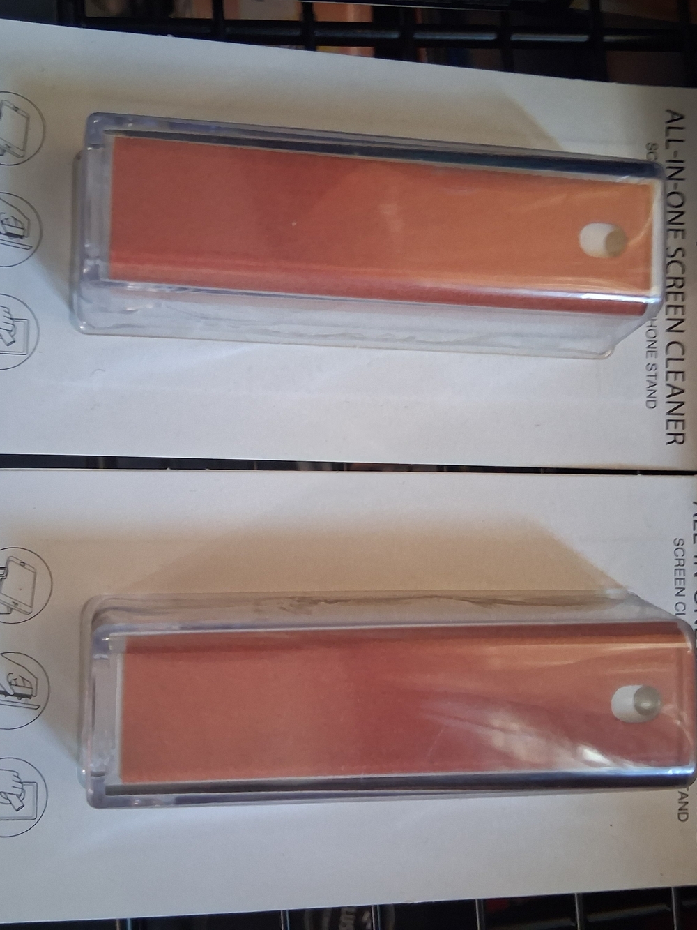 All-In-One Screen Cleaner - Orange Microfiber Cloth Keychain